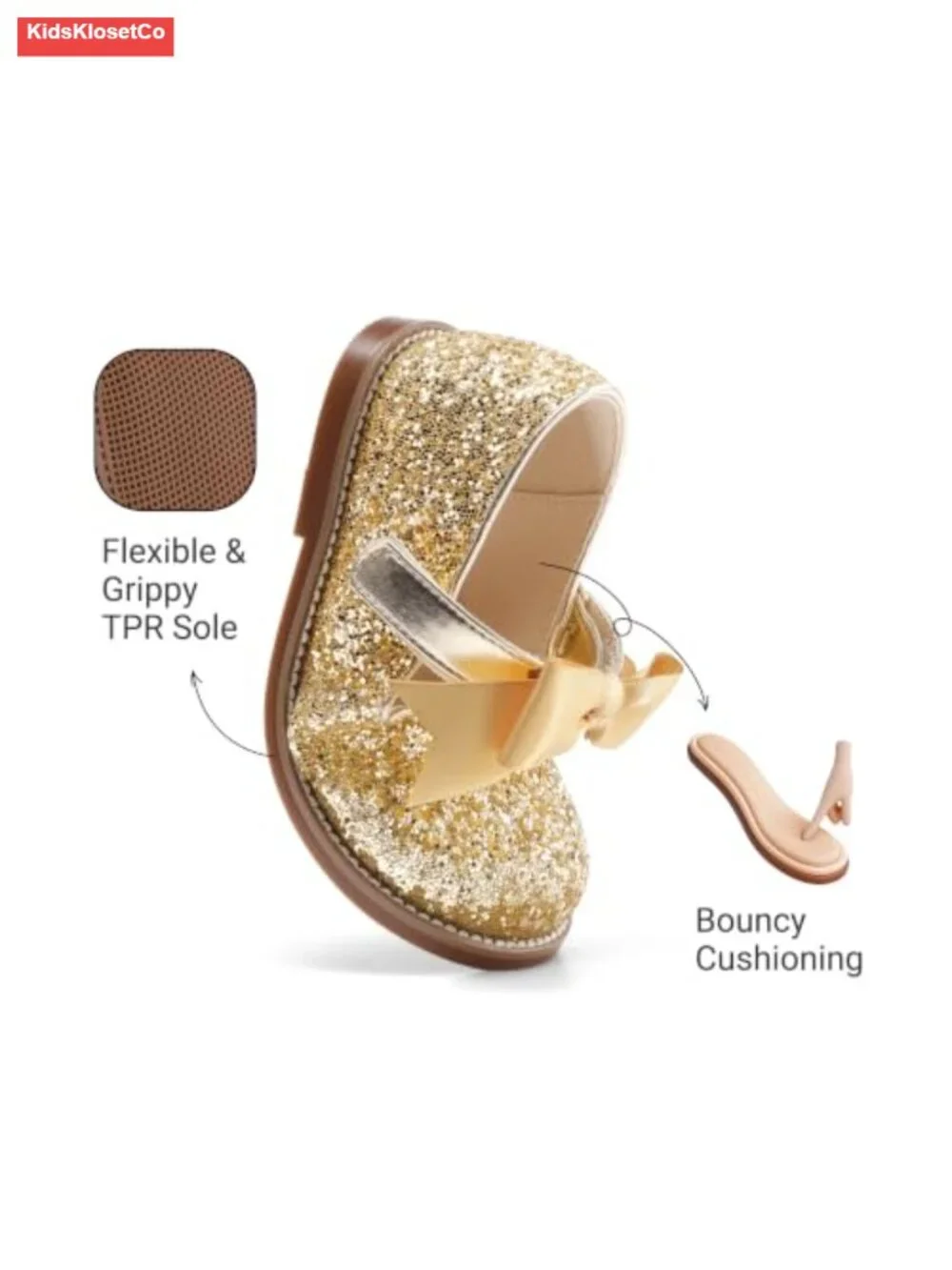 Girls Mary Jane School Flats Dress Shoes, Wide Toe Bow Toddler Ballet Flats,